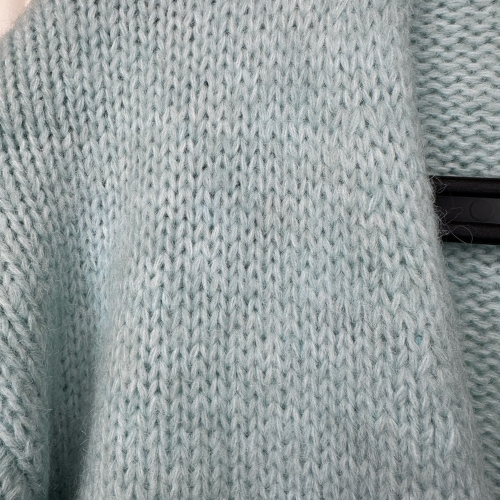 Banana Republic Mint Green Open-Front Mohair Blend Cardigan medium - Picture 4 of 6